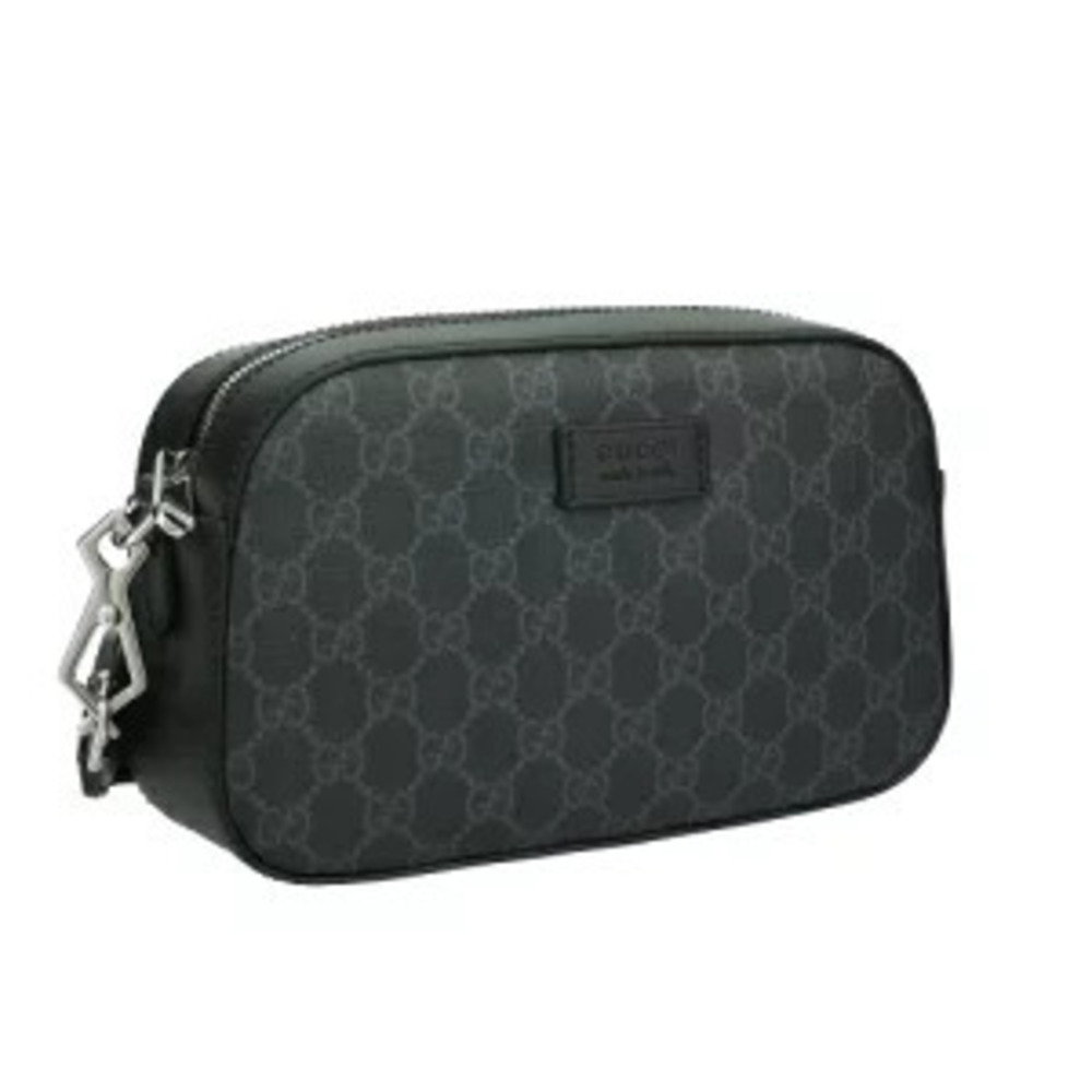 Gucci Canvas GG Black Supreme Gray Crossbody Bag
